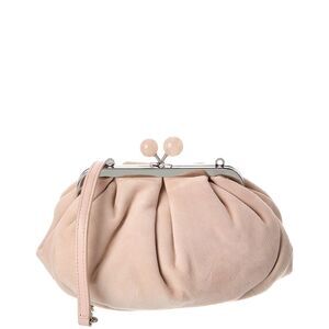 Weekend Max Mara Suede Clutch, Beige